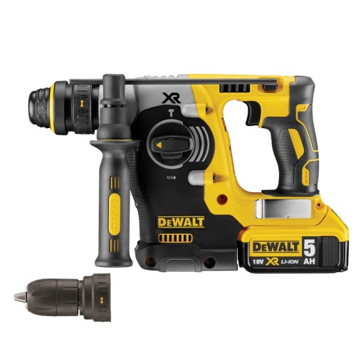 DEWALT DCH274P2T - Akumulatorowa Młotowiertarka 3-funkcyjna z dodatkowym uchwyt
