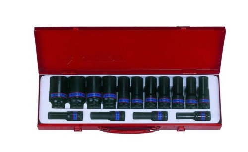 KING TONY KT4415MP03 - Nasadki udarowe długie 1/2" KOMPLET 15 elem. 10-32mm
