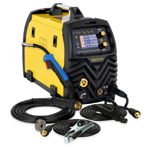 MAGNUM MIG 222 DUAL PULS SYNERGIA LCD - Spawarka inwertorowa - migomat z synergią