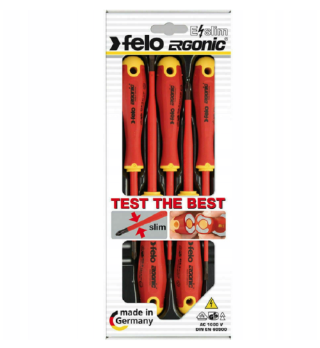 FELO FL41385198 - Zestaw 5 wkrętaków Ergonic Slim VDE - Series 400