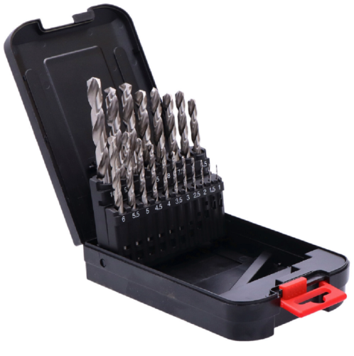 ABRABORO AB00141019 - Zestaw wierteł do metalu HSS-GS DIN 338 1 - 10 mm - 19 elementów