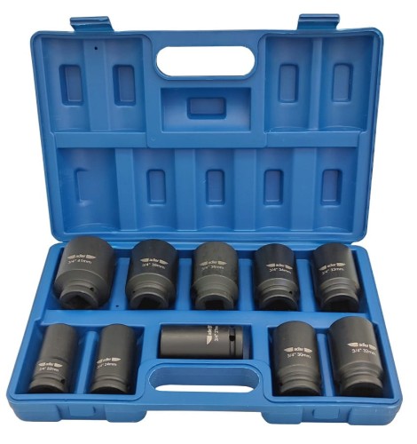 Adler AD-1102 - Zestaw nasadek udarowych 3/4" - 10 szt