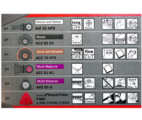Bosch 2608664624 - Zestaw brzeszczotów do renowacji - 8 szt