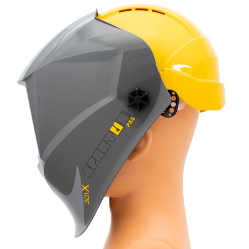 Spartus Pro 301X - Automatyczna przyłbica spawalnicza 1/1/1/1 z kaskiem i adapterem