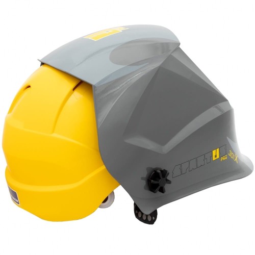 Spartus Pro 301X - Automatyczna przyłbica spawalnicza 1/1/1/1 z kaskiem i adapterem