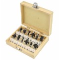 AWTOOLS AW40513 - Zestaw frezów widiowych do drewna 8 mm - 12 szt