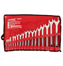 AWTOOLS AW39817 - Zestaw kluczy płasko-oczkowych 8-32 mm - 17 szt