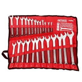 AWTOOLS AW39818 - Zestaw kluczy płasko-oczkowych 6-32 mm - 25 szt