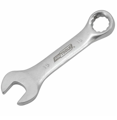 AWTOOLS AW40120 - Zestaw krótkich kluczy płasko-oczkowych 8-19 mm - 6 szt