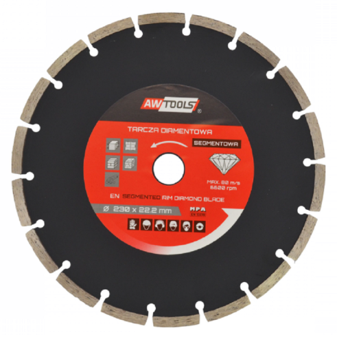 AWTOOLS AW45350 - Tarcza diamentowa segmentowa do betonu 350x32 mm