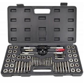 AWTOOLS AW20418 - Zestaw gwintowników i narzynek - 60 szt