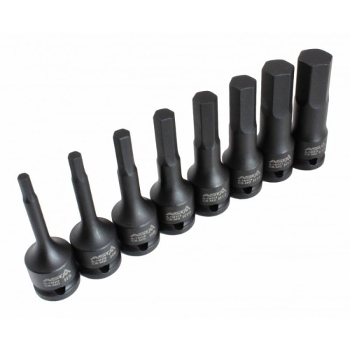 ASTA A-1MHEX8 - Zestaw nasadek udarowych Hex/Imbus 1/2" - 8 szt