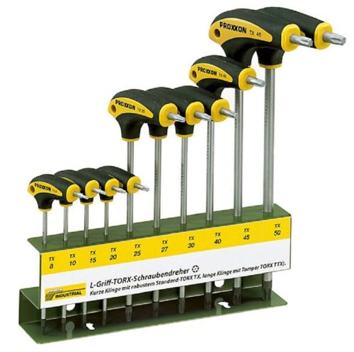 Proxxon PR22652 - Zestaw wkrętaków gwiazdkowych TORX typu L - 10 szt