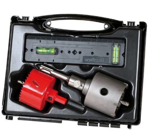 Wolfcraft WF5982000 - Zestaw 2 otwornic BiM + HM 68 mm