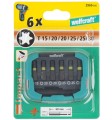 Wolfcraft WF2969000 - Zestaw bitów udarowych Torx + uchwyt magnetyczny