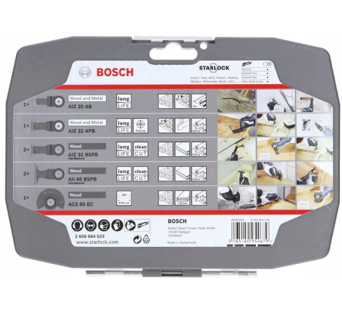 Bosch 2608664623 - Brzeszczoty do multitoola do drewna STARLOCK - 7 szt