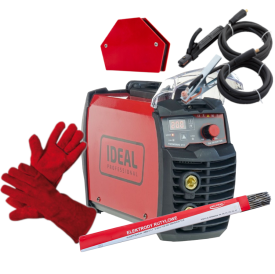 IDEAL TECNOARC 211 IGBT DIGITAL - Spawarka inwertorowa + rękawice spawalnicze + kątownik magnetyczny + Elektrody rutylowe - łatwospawalne 1 kg