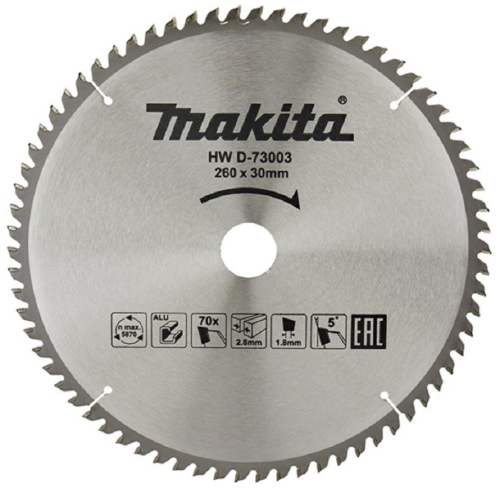 MAKITA D-73003 - Piła tarczowa do aluminium Economy 260x30mm/70z
