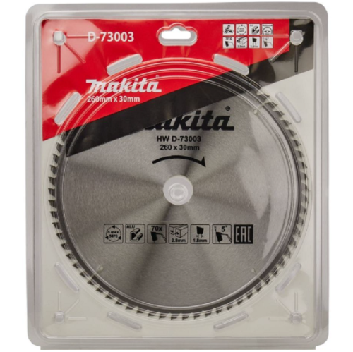 MAKITA D-73003 - Piła tarczowa do aluminium Economy 260x30mm/70z
