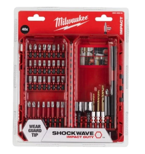 Milwaukee 4932492004 - Zestaw bitów/wierteł i nasadek Shockwave Impact Duty - 40 szt