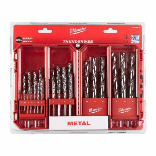 Milwaukee 4932493870 - Zestaw wierteł do metalu HSS-G Thunderweb - 25 szt