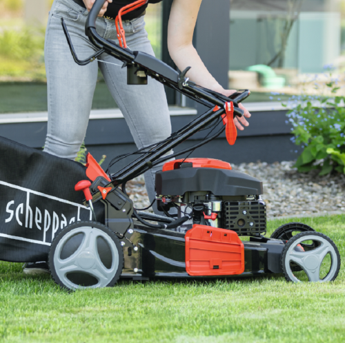 Scheppach MS200-51E - Kosiarka spalinowa z napędem i elektrycznym startem