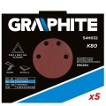 Graphite 54H032 - Papier ścierny trójkątny na rzep K80 do szlifierki 59G264 - 5 szt