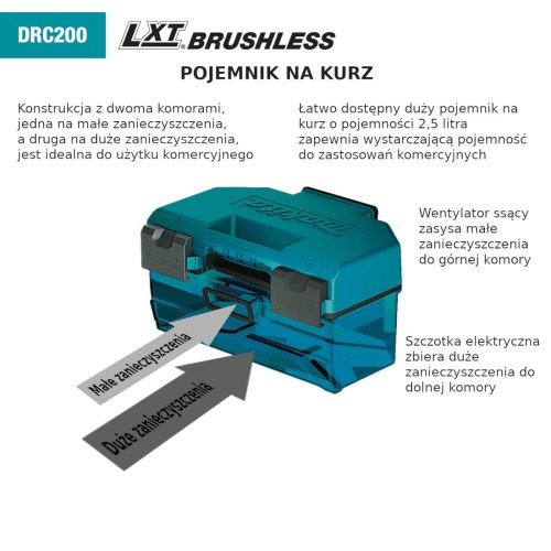 MAKITA DRC200Z - Akumulatorowy robot odkurzający 18 V