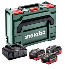 Metabo 685069000 - Zestaw zasilający 3x akumulator 18V/5.5 Ah + szybka ładowarka ASC 145