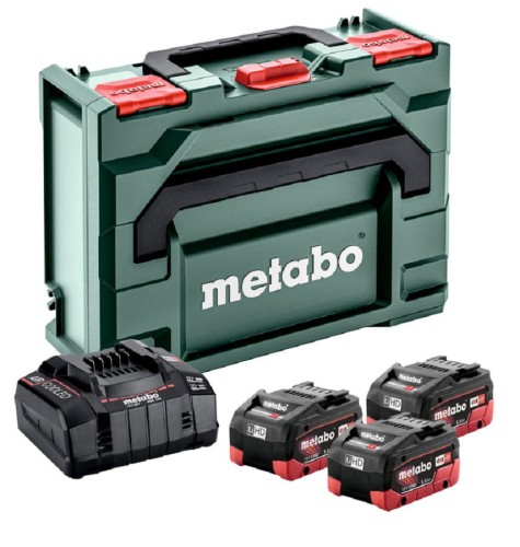 Metabo 685069000 - Zestaw zasilający 3x akumulator 18V/5.5 Ah + szybka ładowarka ASC 145