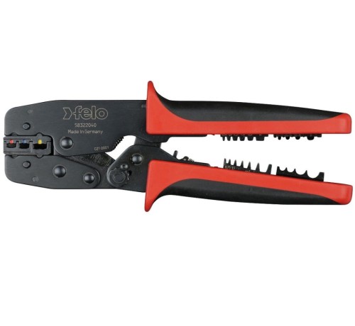 Felo FL58322040 - Zaciskarka do tulejek kablowych 0.10 - 16 mm2 z 3 wymiennymi szczękami