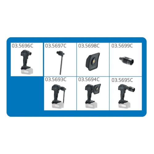 SCANGRIP MULTILIGHT BODY - Akumulatorowa lampa robocza z wieloma wymiennymi głowicami 18 V