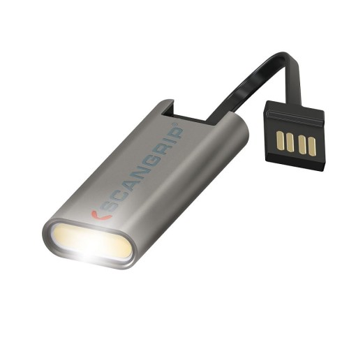 SCANGRIP FLASH MICRO R - Lampka brelok z wbudowanym kablem USB do ładowania 75 lm