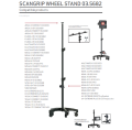 SCANGRIP WHEEL STAND - Mobilny statyw teleskopowy do lamp 0.9-1.9 m na 5 kółkach