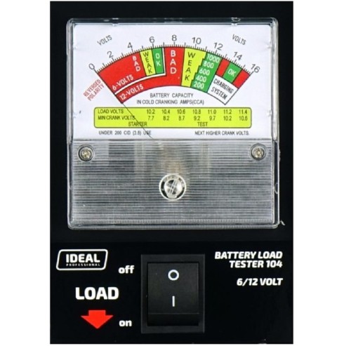IDEAL LBT104 - Tester akumulatorów obciążeniowy 6/12 V