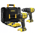 STANLEY SFMCK465D2T - Zestaw combo wiertako-wkrętarka udarowa SFMCD711  + zakrętarka udarowa SFMCF800