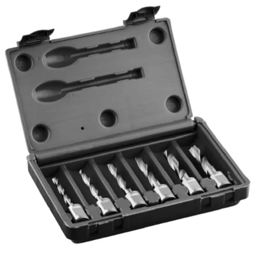 Euroboor GLOB-WK-SPI-KIT - Zestaw wierteł krętych HSS 50 mm Weldon 19 mm - 6 szt