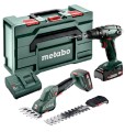 Metabo COMBO SET 2.2.5 18V - Zestaw combo wiertarko-wkrętarka BS 18 + nożyce do krzewów i trawy SGS 18 LTX Q