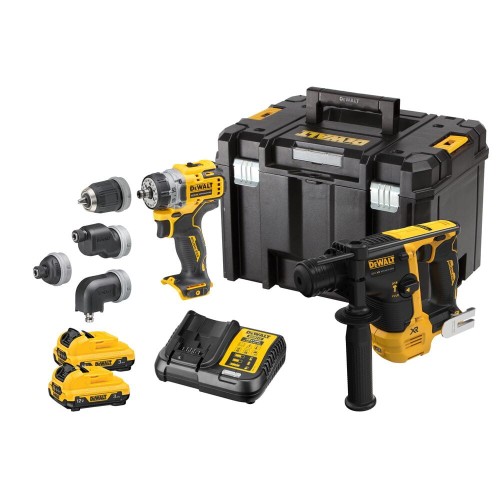 DEWALT DCK2101L2T - Zestaw combo młotowiertarka DCH072 + wiertarko-wkrętarka DCD703