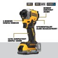DEWALT DCK2051E2T - Zestaw combo zakrętarka udarowa 1/4" DCF850 + wiertarko-wkrętarka DCD800