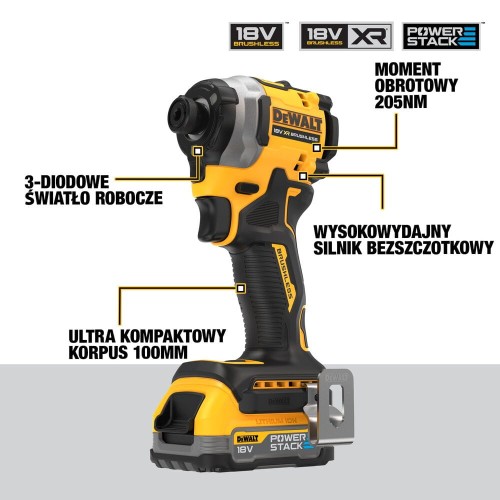 DEWALT DCK2051E2T - Zestaw combo zakrętarka udarowa 1/4" DCF850 + wiertarko-wkrętarka DCD800