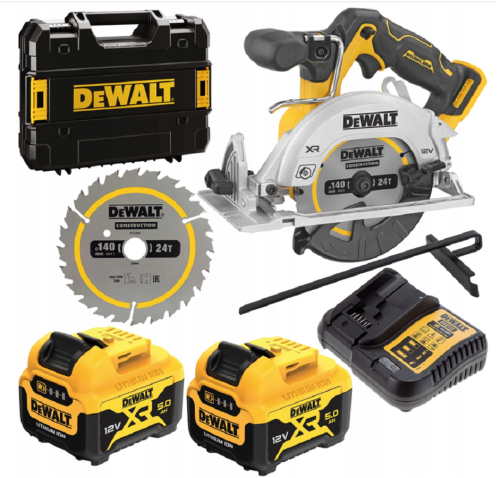 DeWalt DCS512P2 - Akumulatorowa pilarka tarczowa 140 mm / 12 V