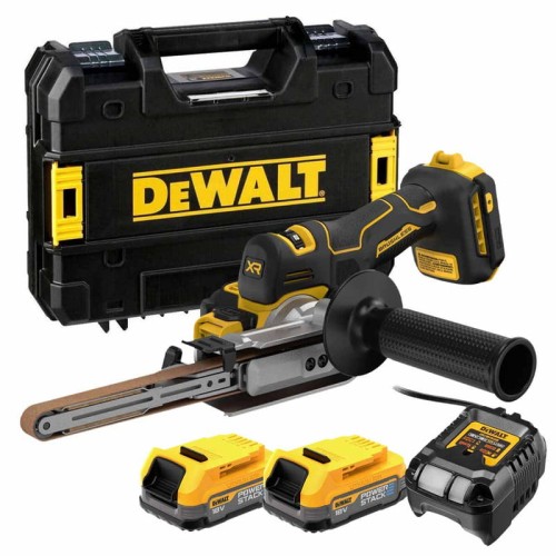 DeWalt DCM200E2T - Akumulatorowa szlifierka taśmowa 18 V