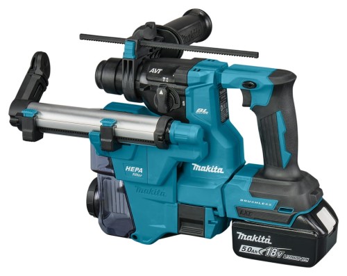 MAKITA DHR183RTWJ - Akumulatorowa młotowiertarka SDS-PLUS + system odsysania pyłu