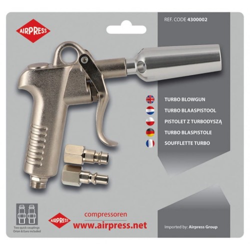 AIRPRESS 4300002 - Pistolet do przedmuchu z turbodyszą