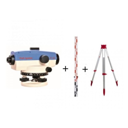 Profi System P-32 - Niwelator optyczny  P-32 + statyw 160cm + łata 5 m