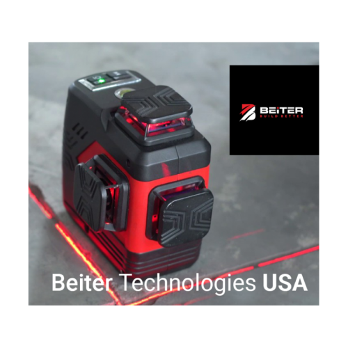 Beiter BART-3D -Laser krzyżowy czerwony Beiter - zestaw Akumulator + statyw 150 cm z ruchomą głowicą