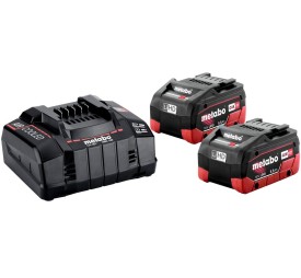 Metabo 685122000 - Zestaw zasilający 2x akumulator 18V/5.5 Ah + szybka ładowarka ASC 145