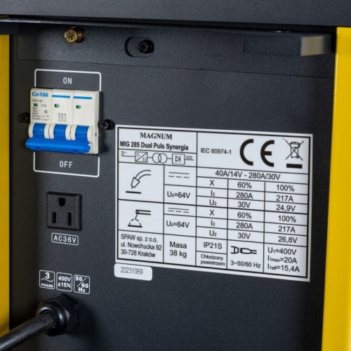 MAGNUM MIG/MAG 285 DUAL PULS SYNERGIA LCD - Spawarka inwertorowa - migomat z synergią