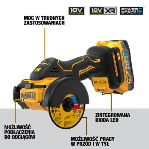 DEWALT DCS438N - Akumulatorowa pilarka tarczowa 76 MM / 18 V